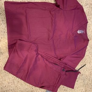 Men’s Jaanuu wine / maroon scrubs. Size L *NWT*